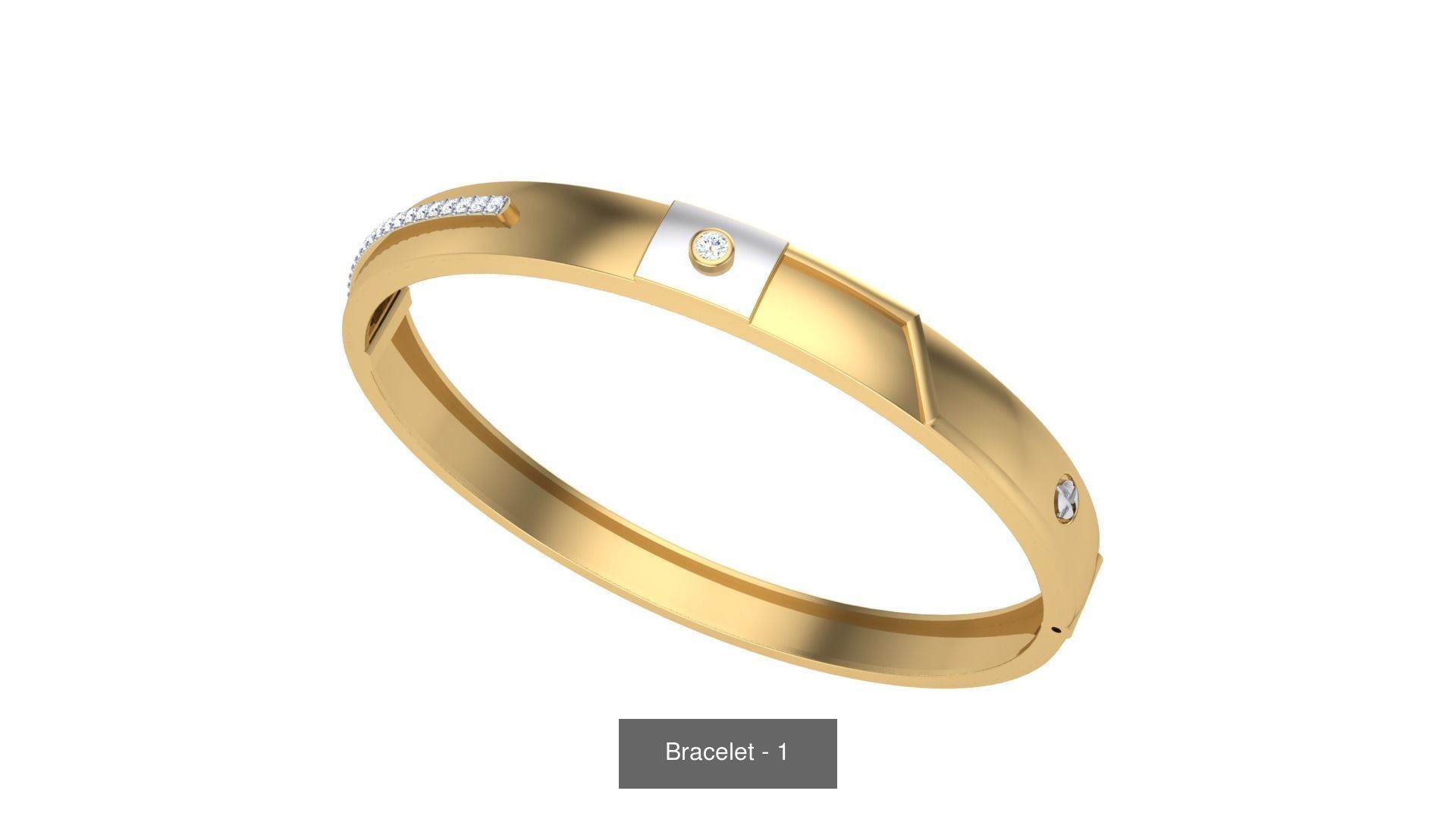 46 Thin Gold Band Format Bracelets Pack 3D Model Collection_26