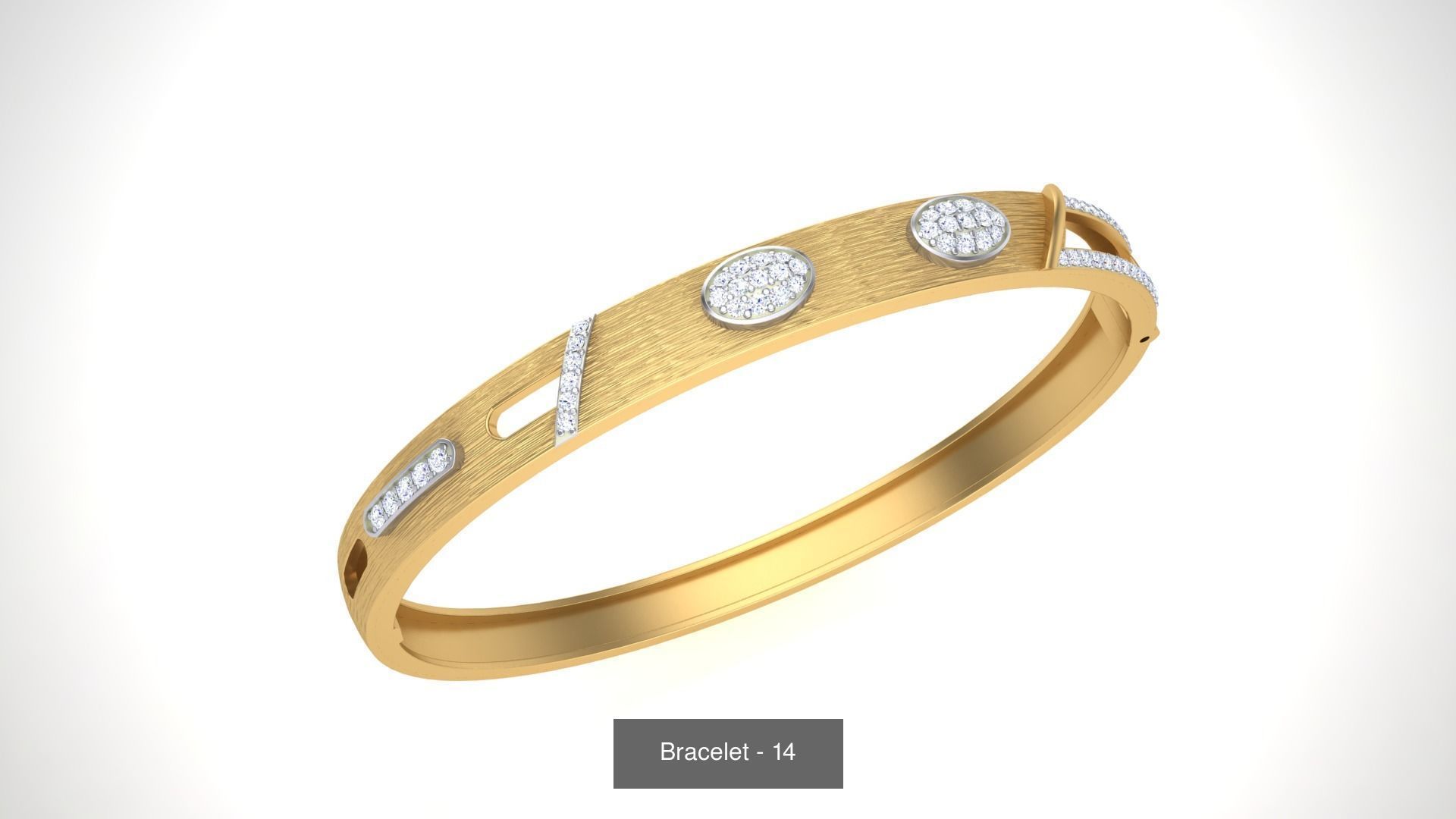 46 Thin Gold Band Format Bracelets Pack 3D Model Collection_46