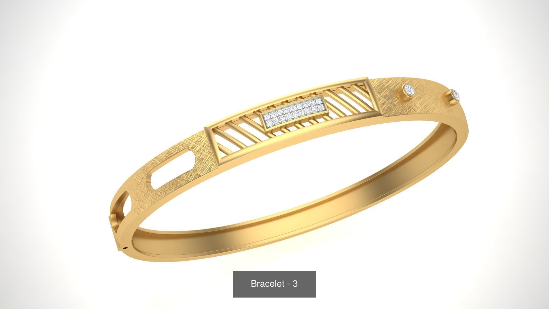 46 Thin Gold Band Format Bracelets Pack 3D Model Collection_33
