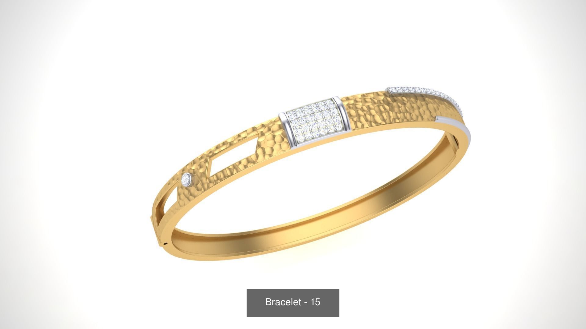 46 Thin Gold Band Format Bracelets Pack 3D Model Collection_45