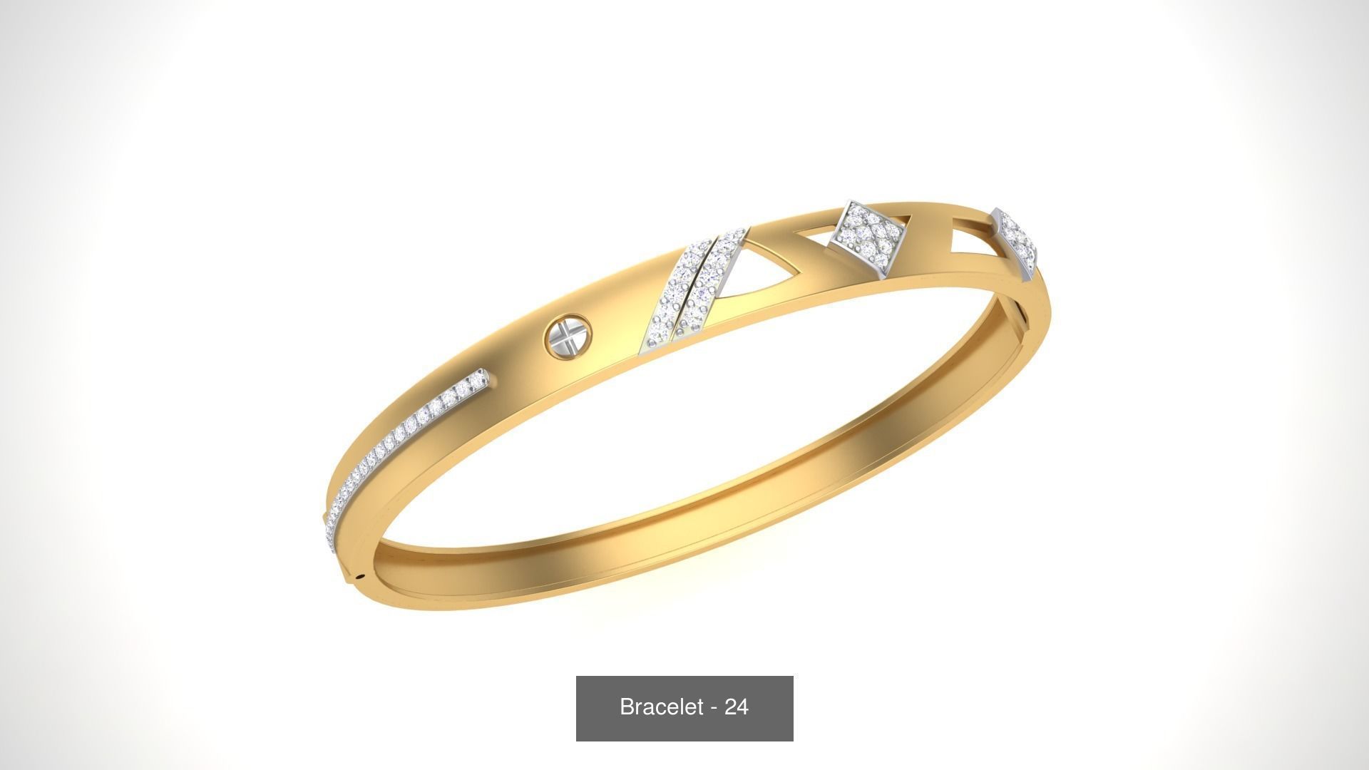 46 Thin Gold Band Format Bracelets Pack 3D Model Collection_35