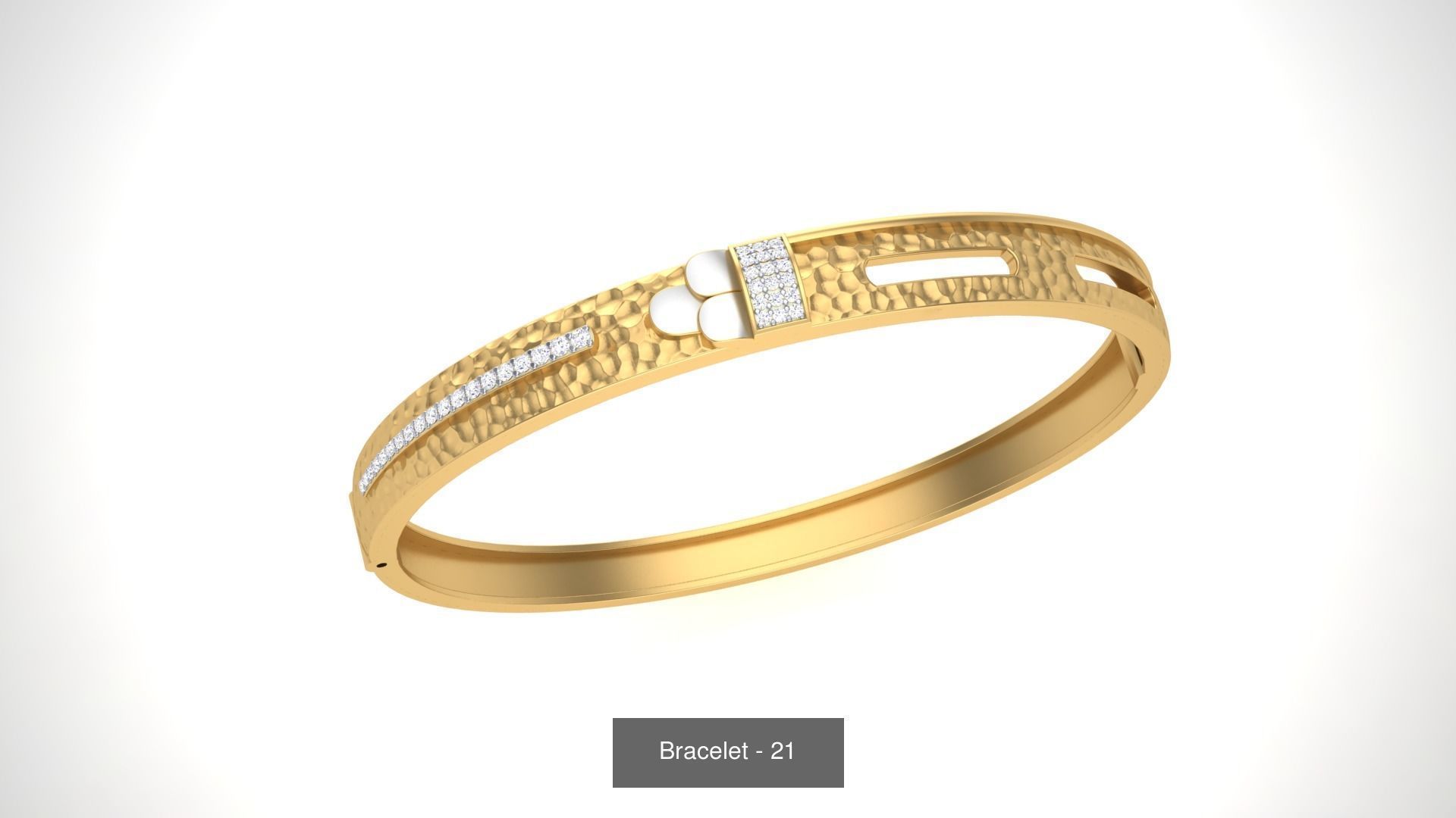 46 Thin Gold Band Format Bracelets Pack 3D Model Collection_38