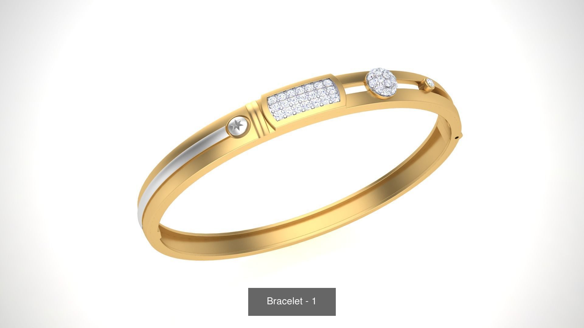 46 Thin Gold Band Format Bracelets Pack 3D Model Collection_50