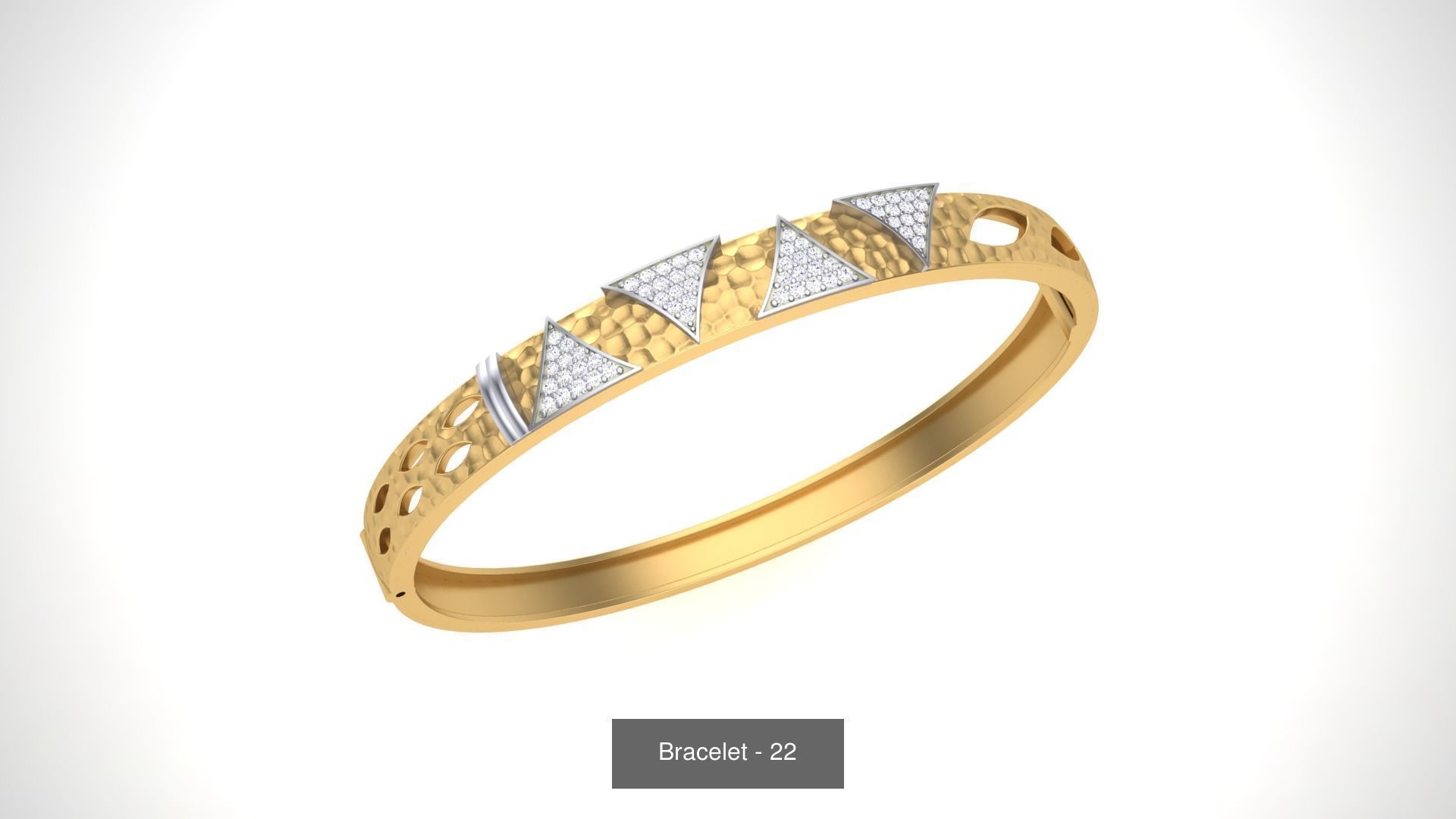 46 Thin Gold Band Format Bracelets Pack 3D Model Collection_37