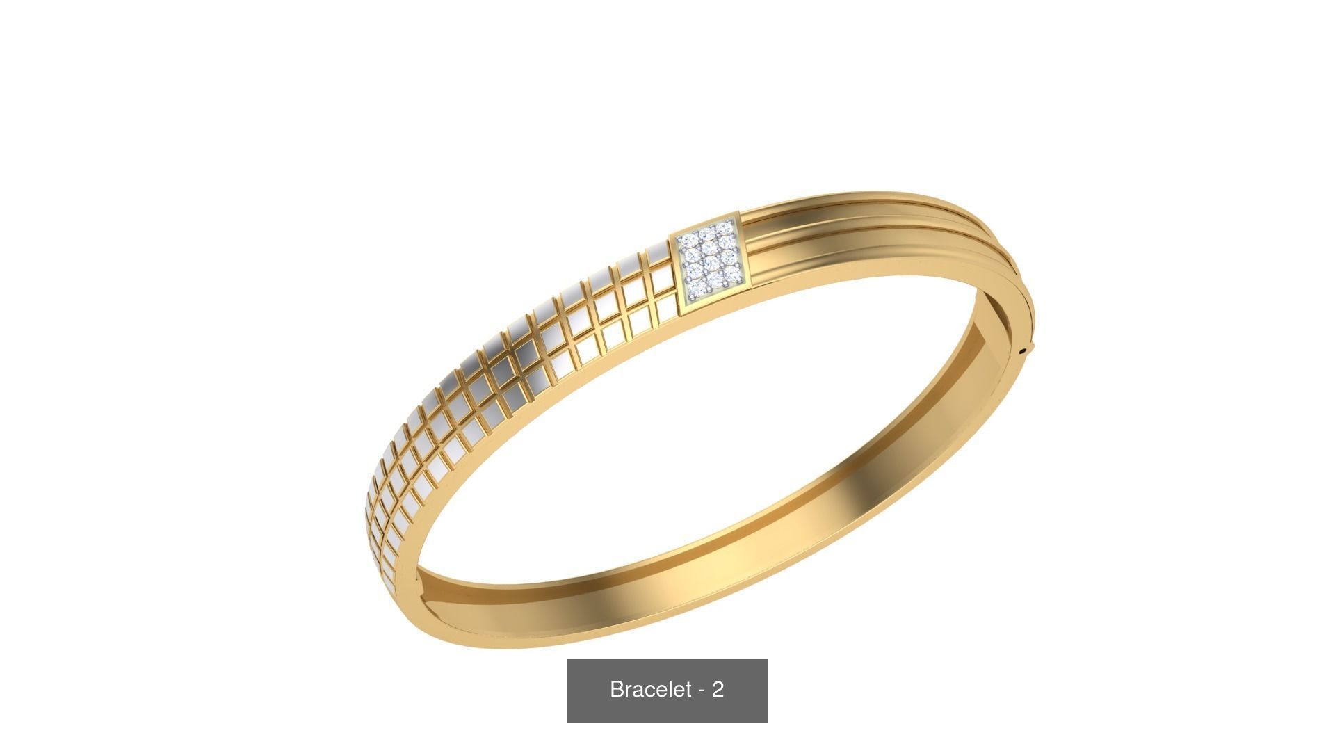 46 Thin Gold Band Format Bracelets Pack 3D Model Collection_24