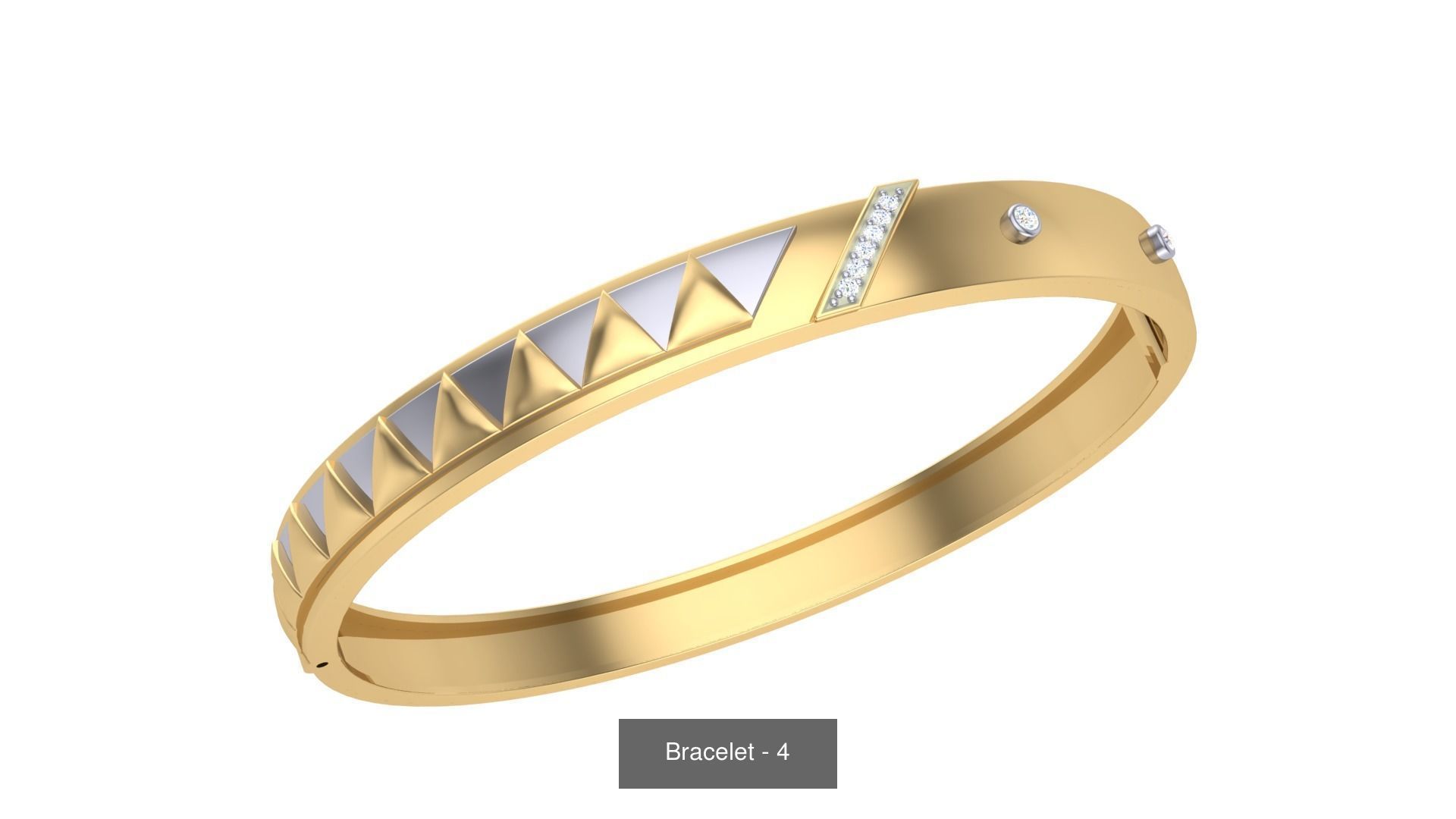 46 Thin Gold Band Format Bracelets Pack 3D Model Collection_10