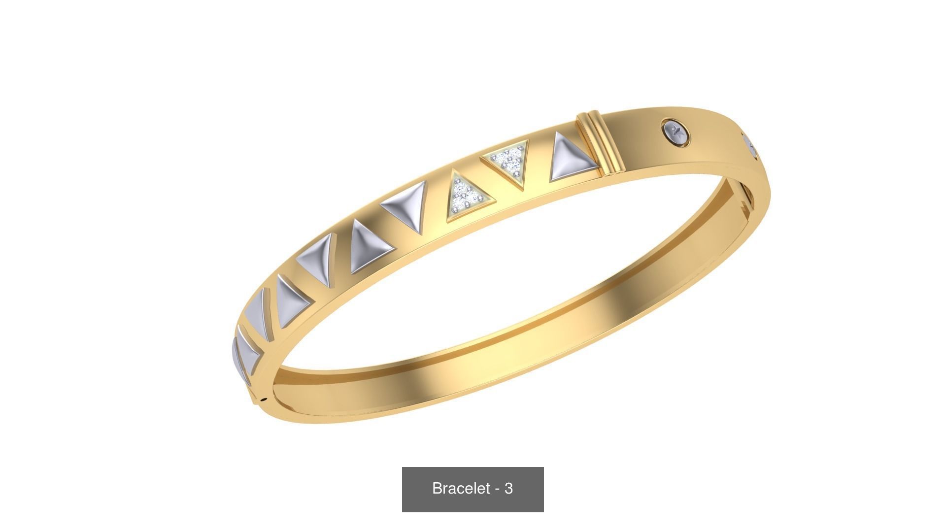 46 Thin Gold Band Format Bracelets Pack 3D Model Collection_11