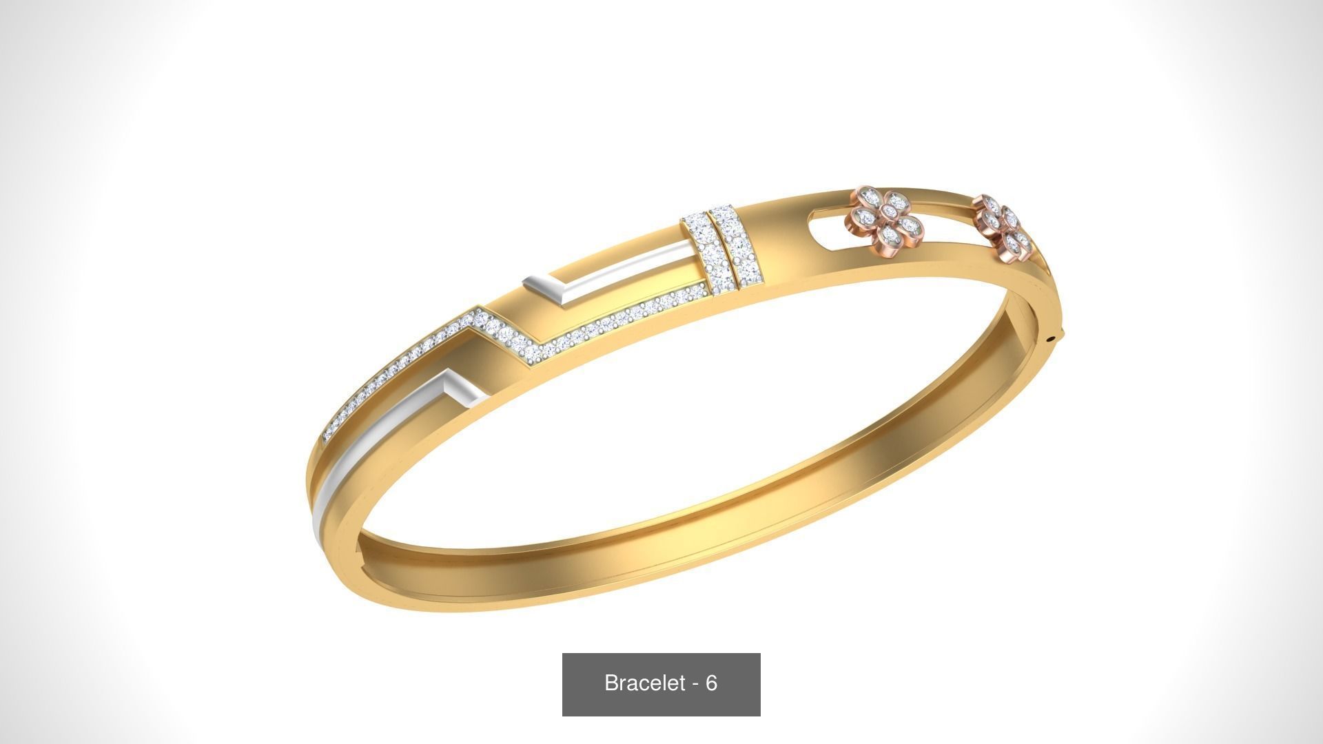 46 Thin Gold Band Format Bracelets Pack 3D Model Collection_30