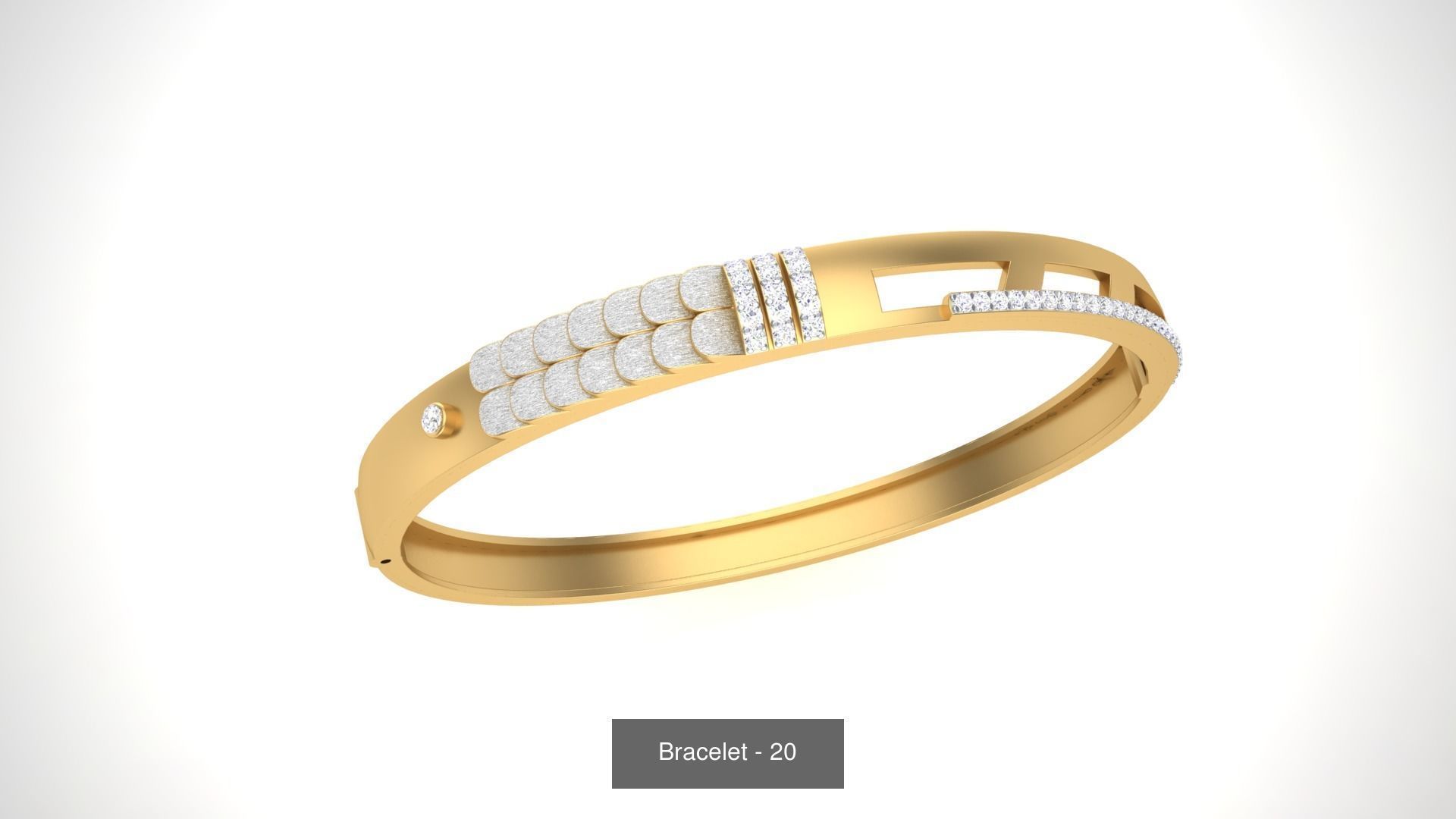 46 Thin Gold Band Format Bracelets Pack 3D Model Collection_39