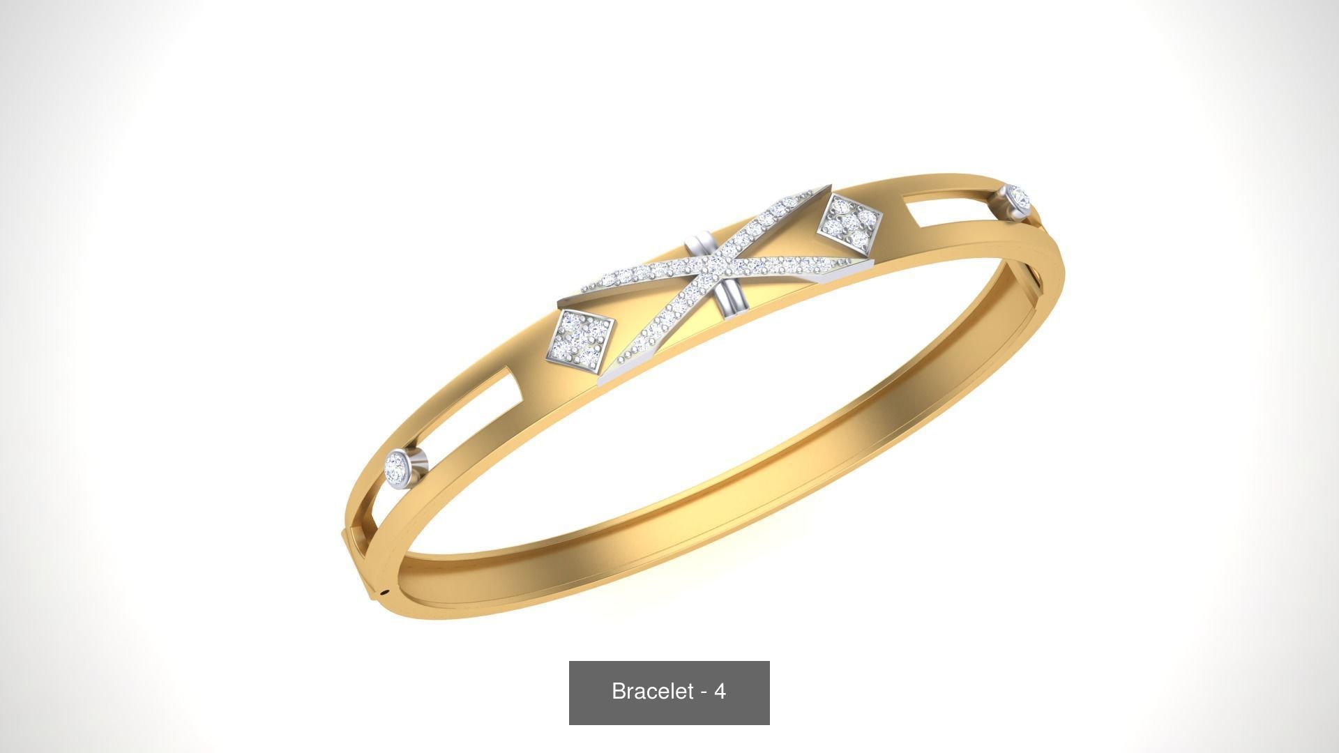 46 Thin Gold Band Format Bracelets Pack 3D Model Collection_32