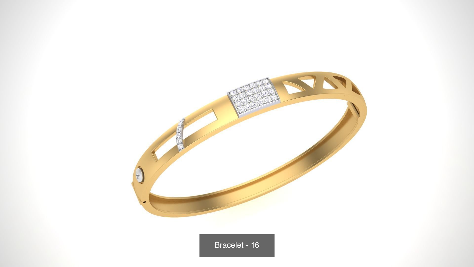 46 Thin Gold Band Format Bracelets Pack 3D Model Collection_44