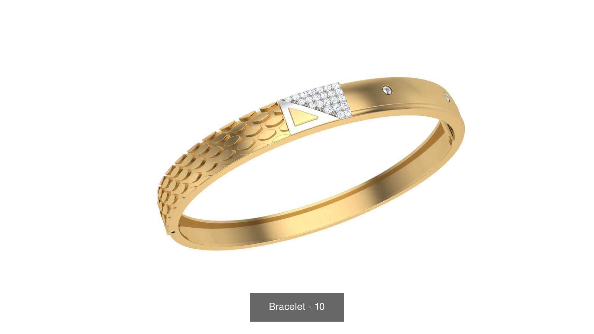 46 Thin Gold Band Format Bracelets Pack 3D Model Collection_25