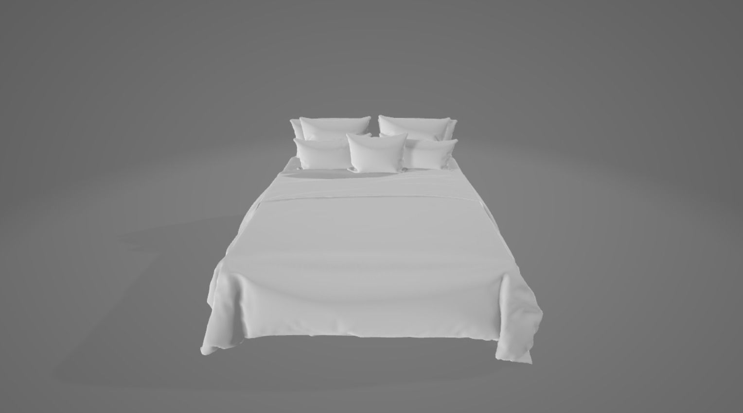 Bed 3d Model With Texture Low-poly 3D model_1