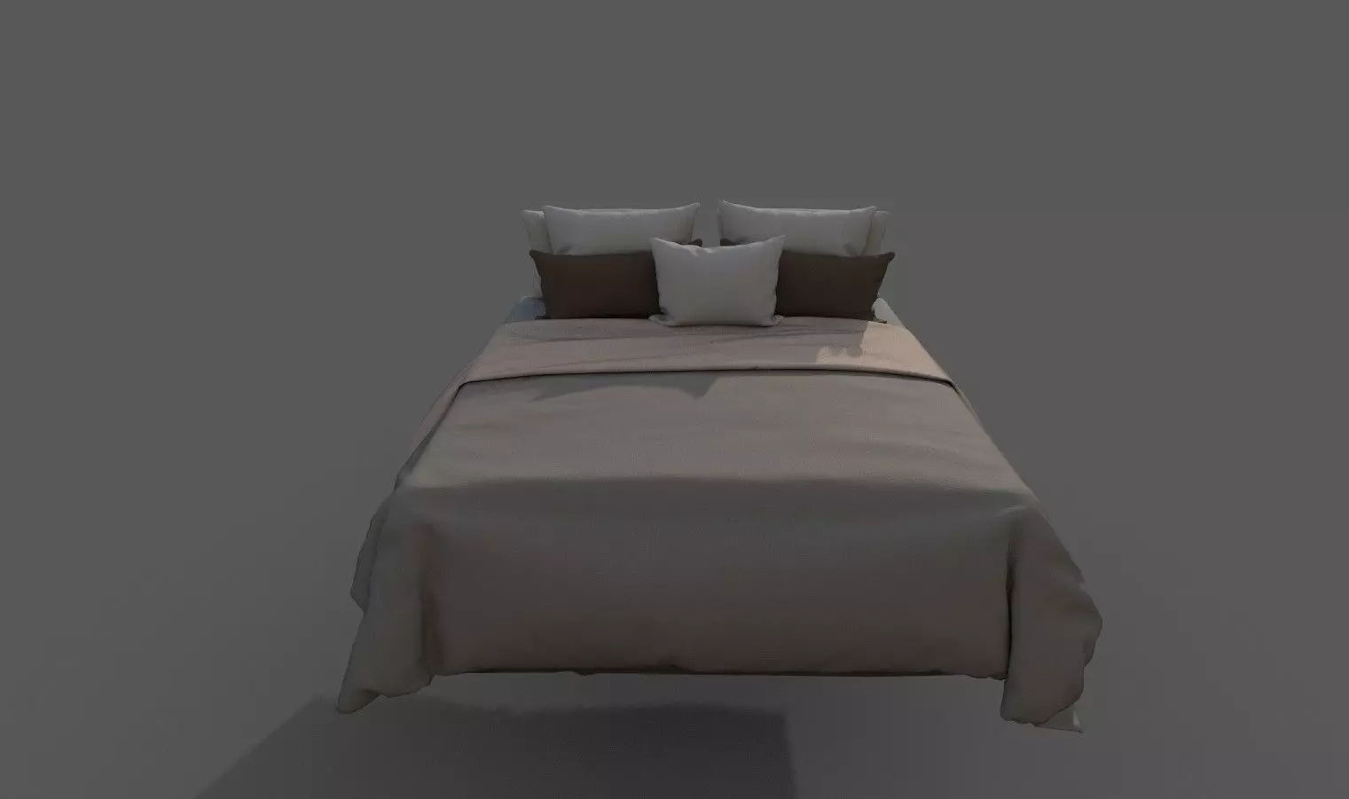 Bed 3d Model With Texture Low-poly 3D model_0
