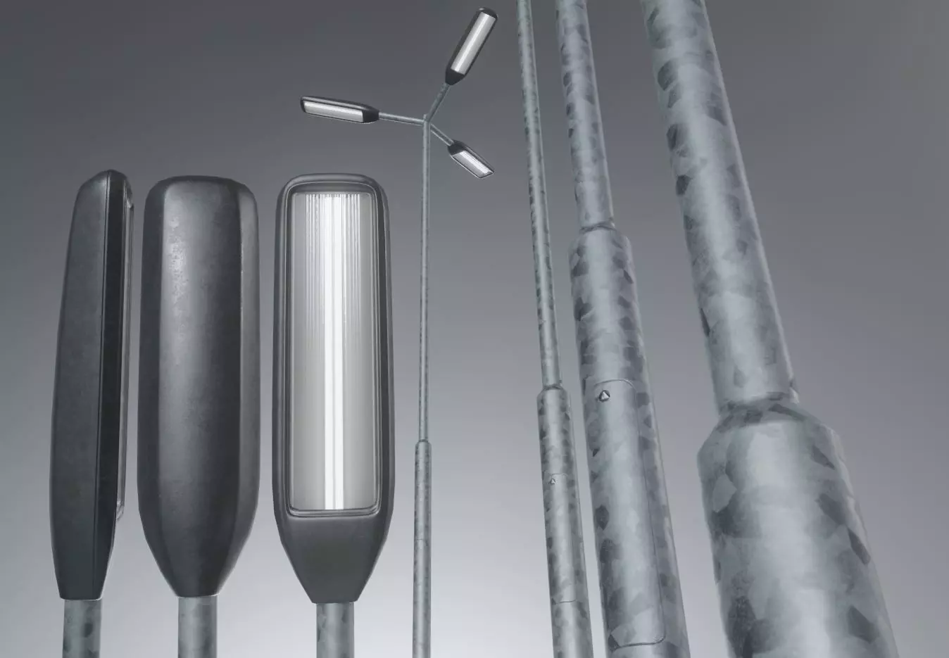 Street Light 3 Galvanized F3 M1 K0 4500 mm Low-poly 3D model_0