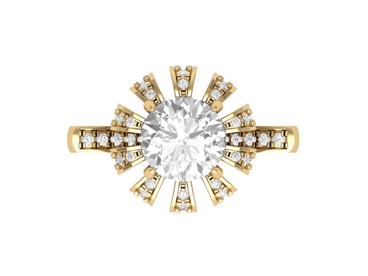 Wedding Ring 3D print model_3