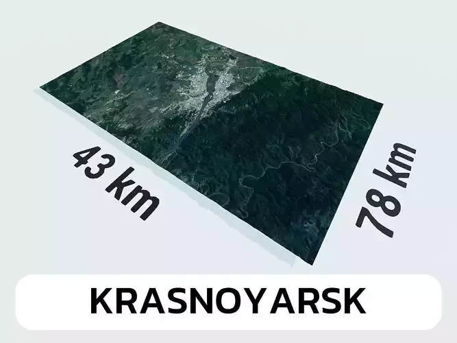 Krasnoyarsk Russia City Landscape 3D Model