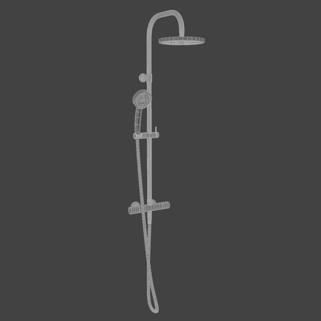 Shower faucet 3D model_4