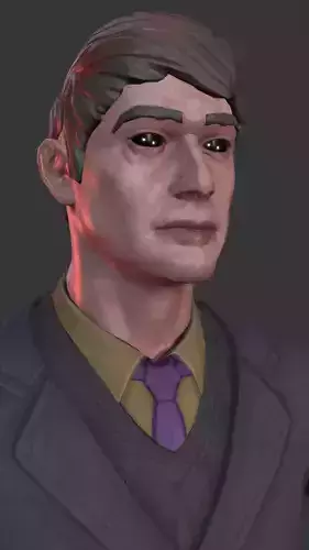 Horror Man Character Low-poly 3D model