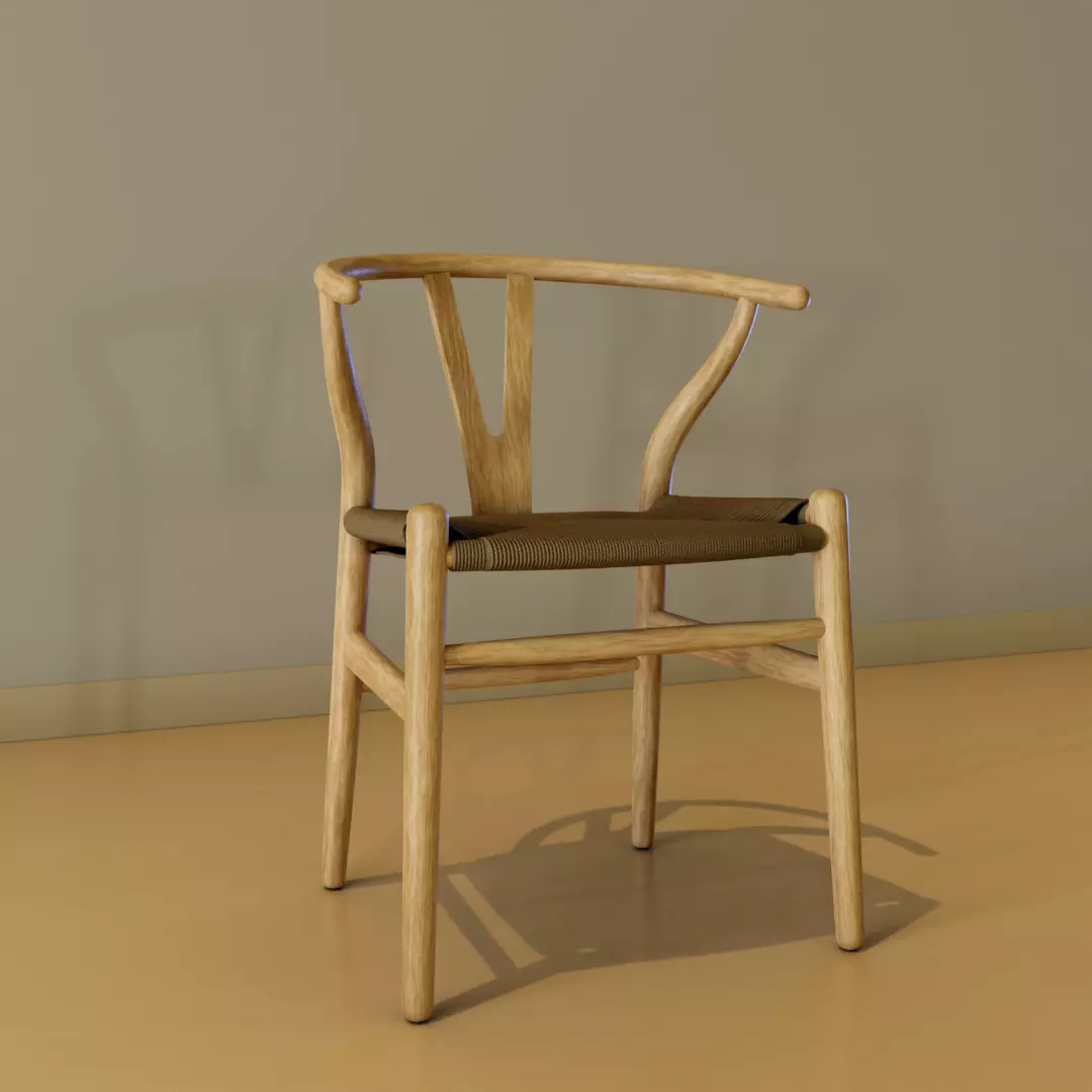 Wishbone Chair Furniture 3D model