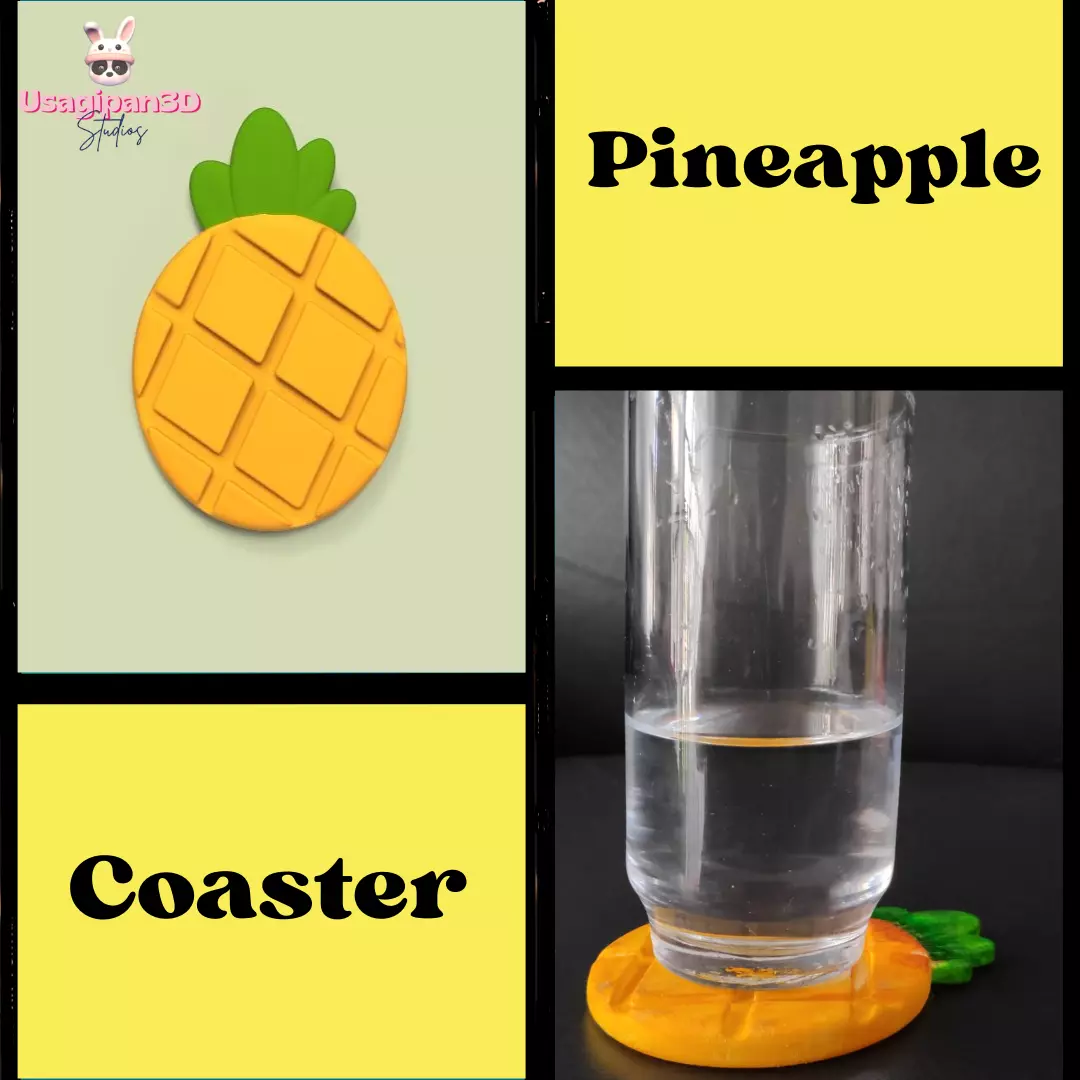 Pineapple Coaster 3D print model_0