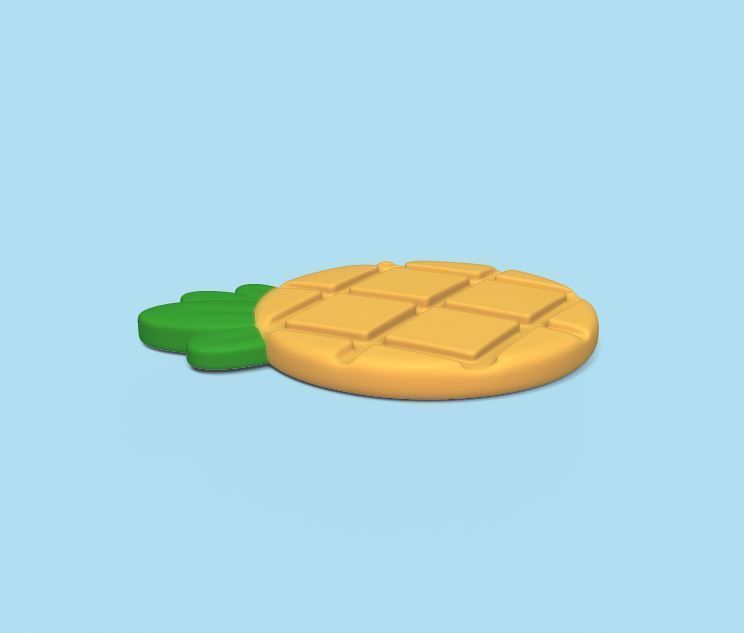 Pineapple Coaster 3D print model_2