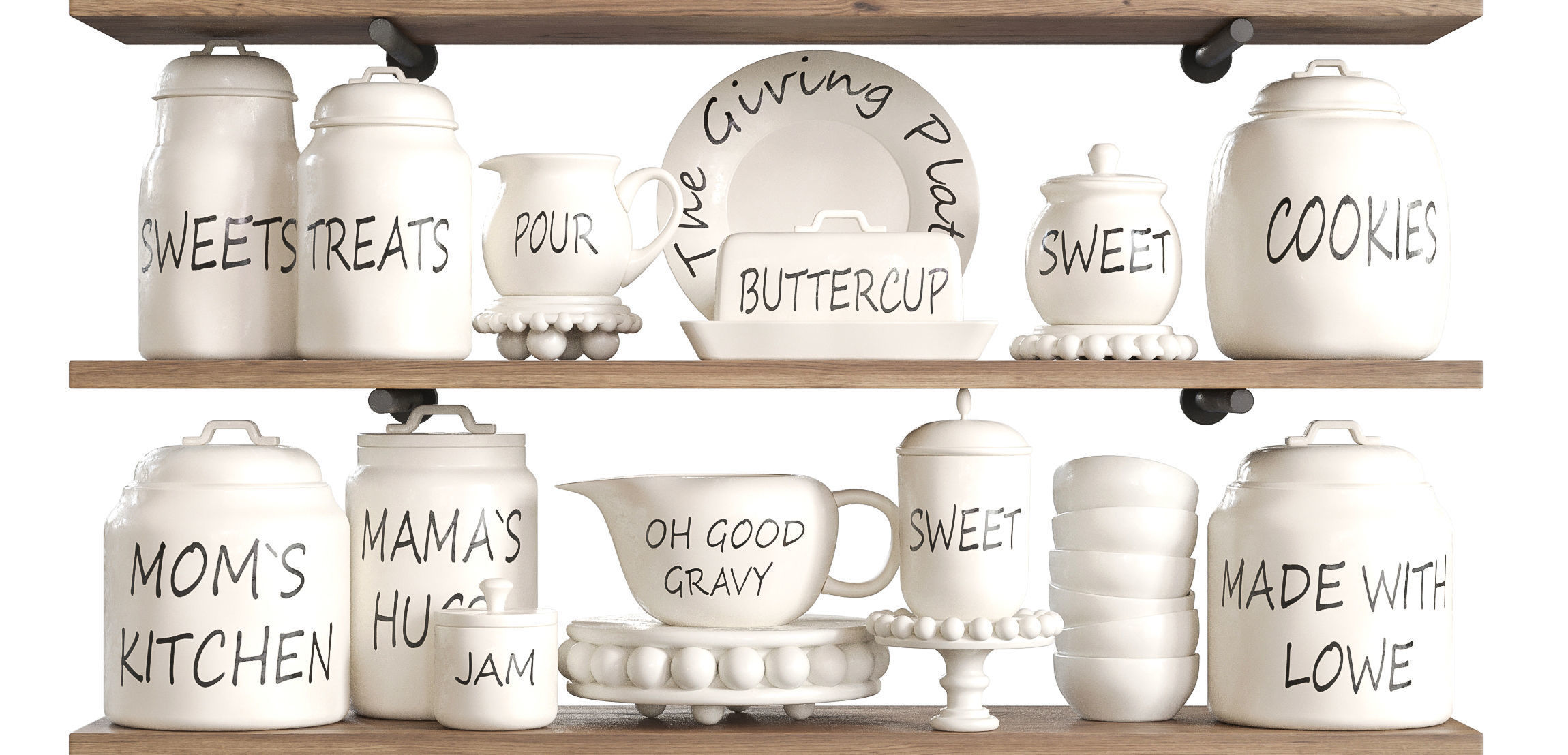 A set of classic cute service 3D model_3