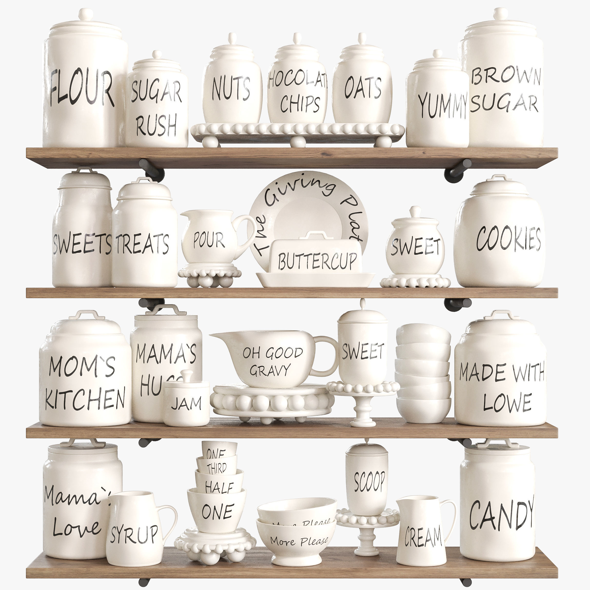 A set of classic cute service 3D model_5