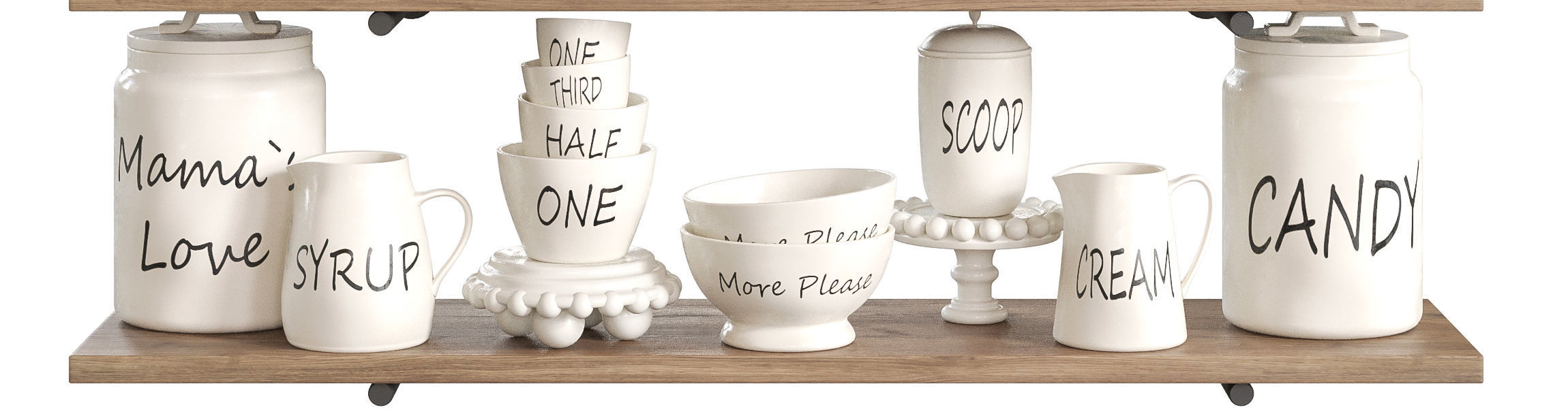 A set of classic cute service 3D model_4