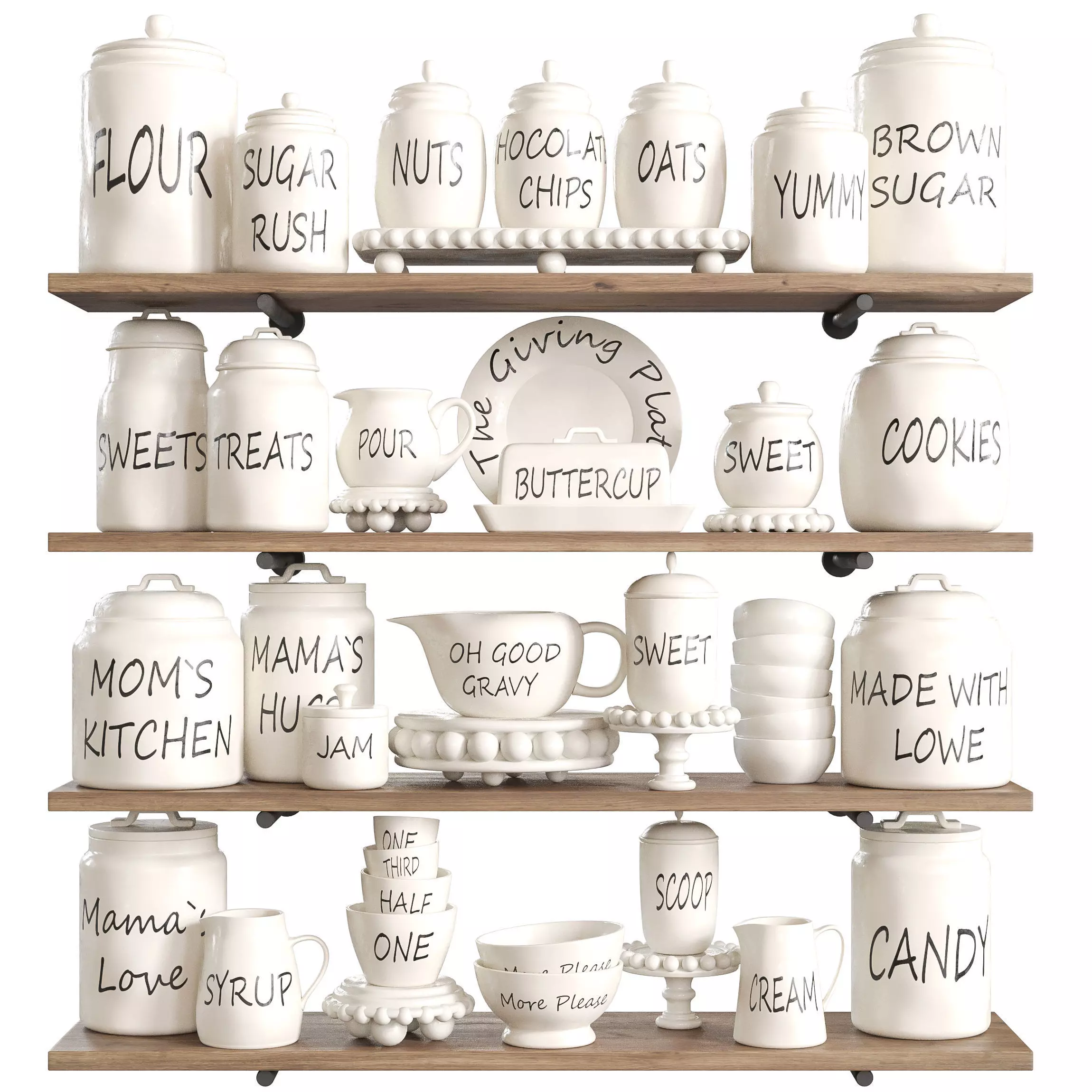 A set of classic cute service 3D model_0