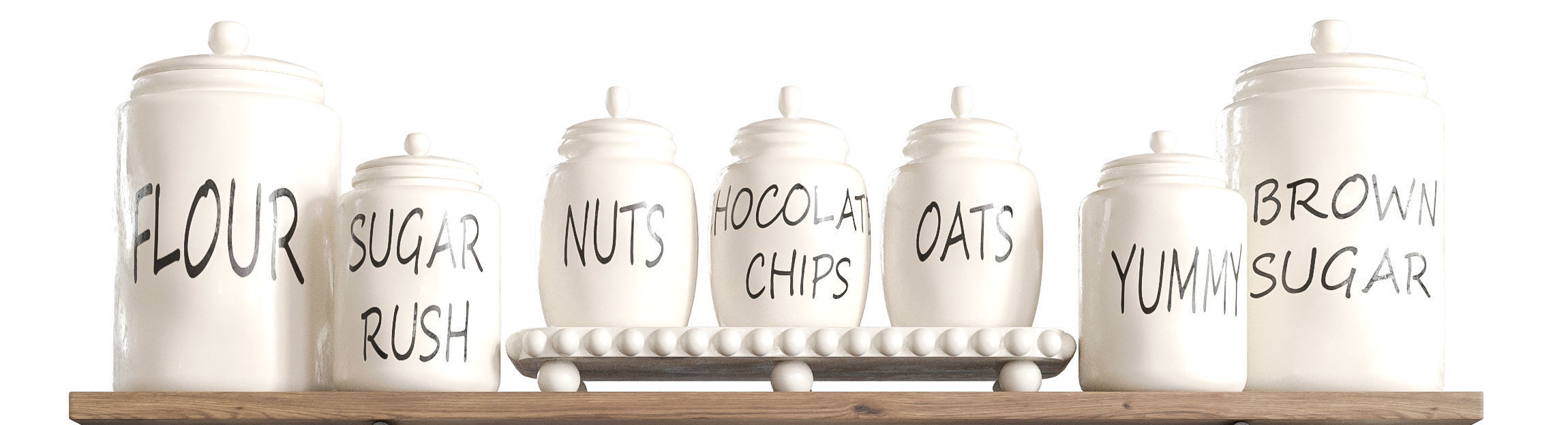 A set of classic cute service 3D model_2