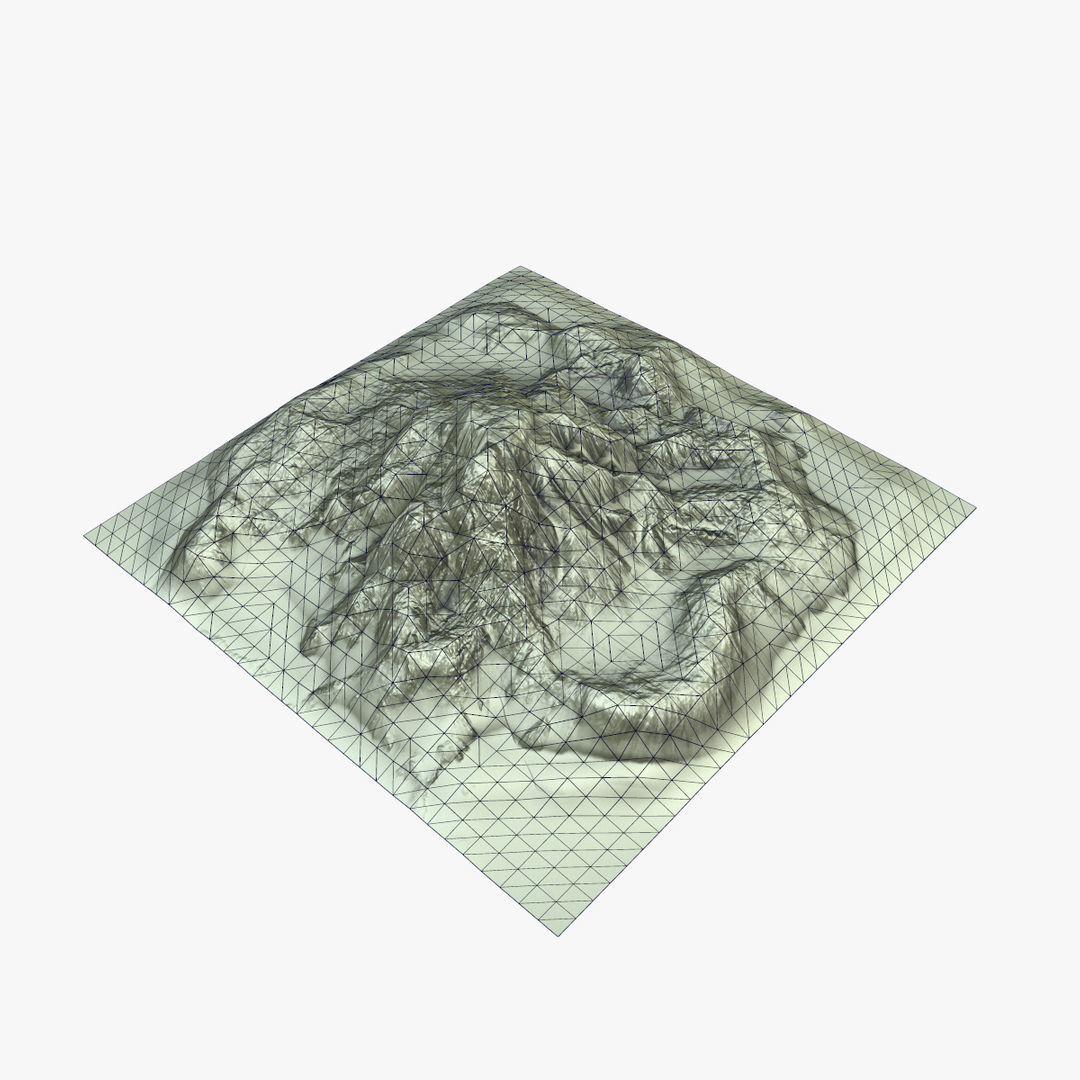 Tropical Island Terrain 7 Low-poly 3D model_13