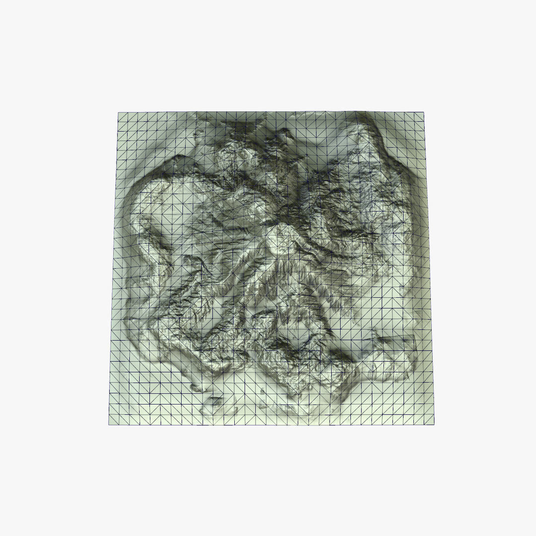 Tropical Island Terrain 7 Low-poly 3D model_12