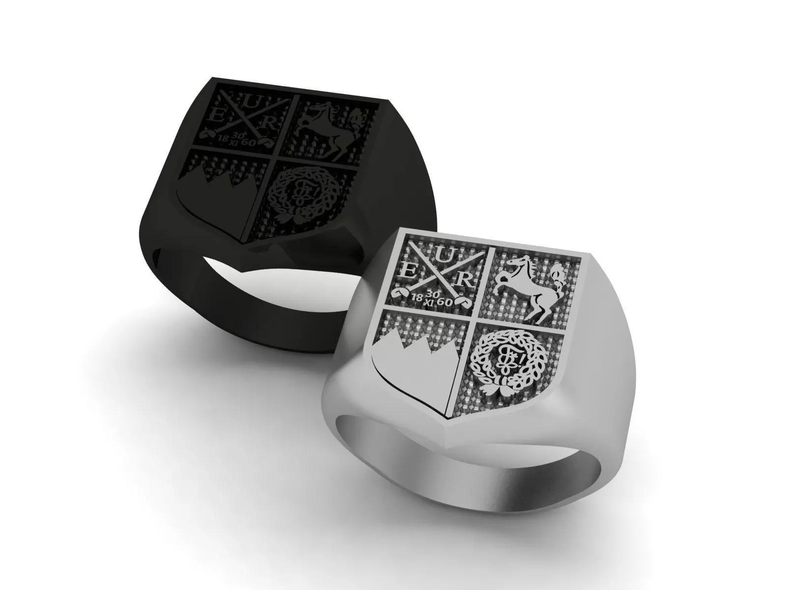 Signet Kingdoom Mens Ring Printable 3D print model
