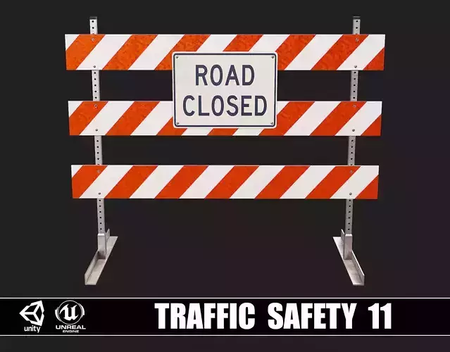 Traffic Safety 11 Low-poly 3D model