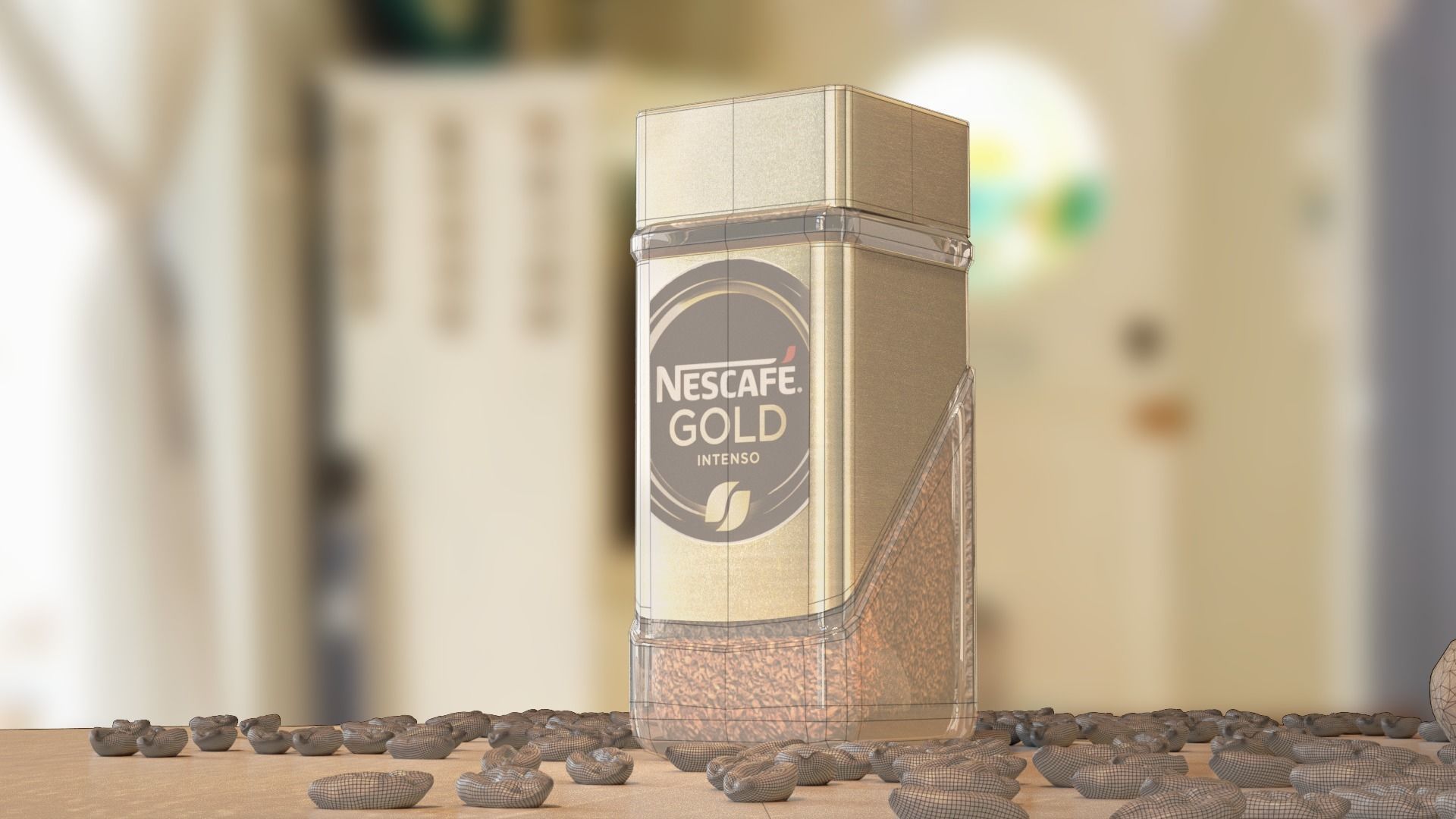 Nescafe Coffee 3D model Low-poly 3D model_3