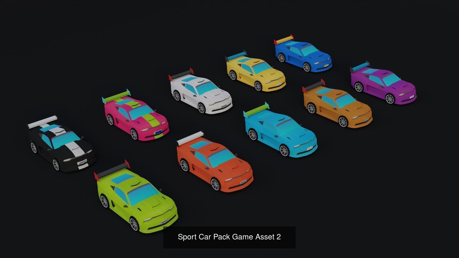 Huge Car Pack Game Asset 3D Model Collection_2