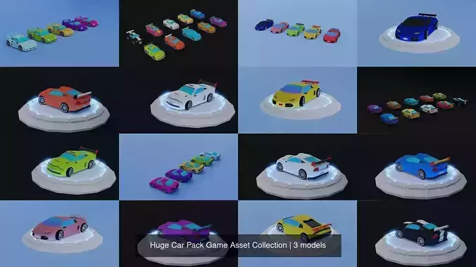 Huge Car Pack Game Asset