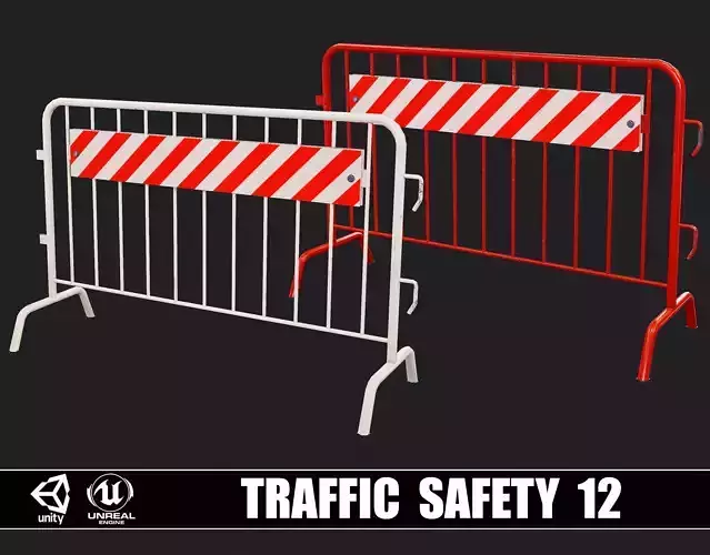Traffic Safety 12 Low-poly 3D model
