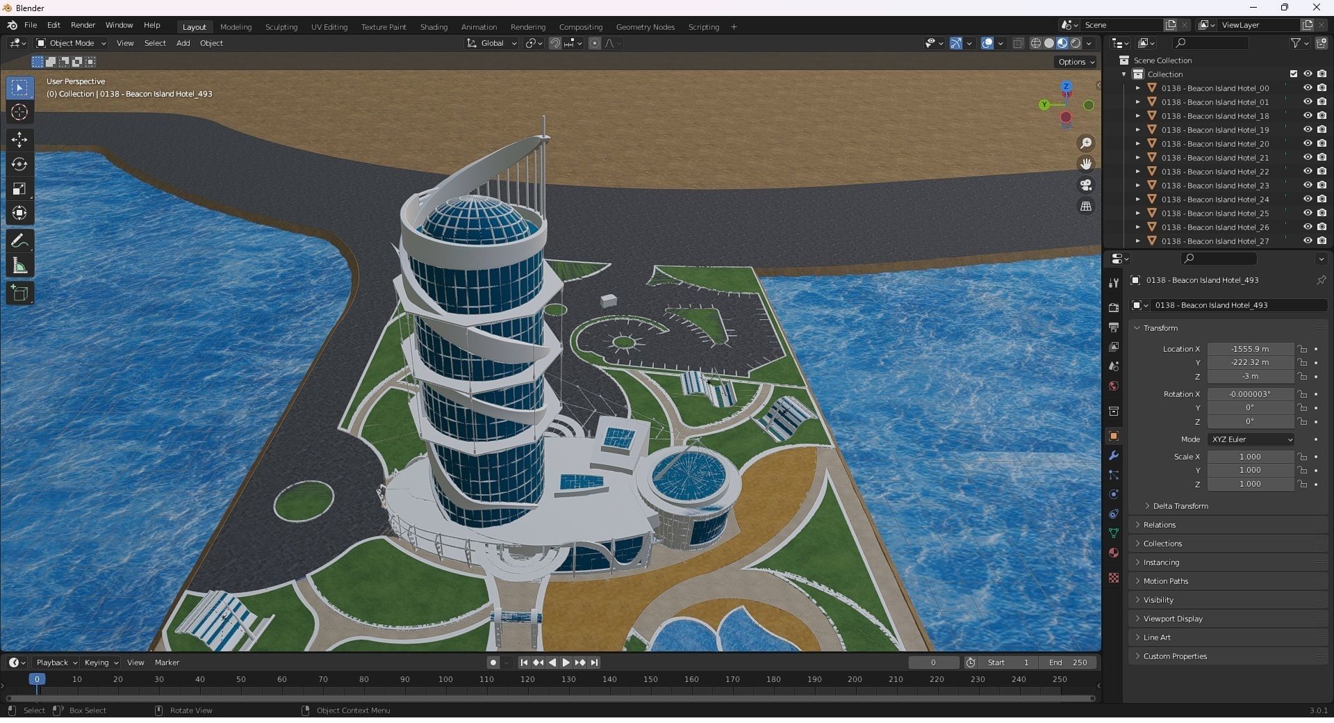 0138 - Beacon Island Hotel 3D model_29