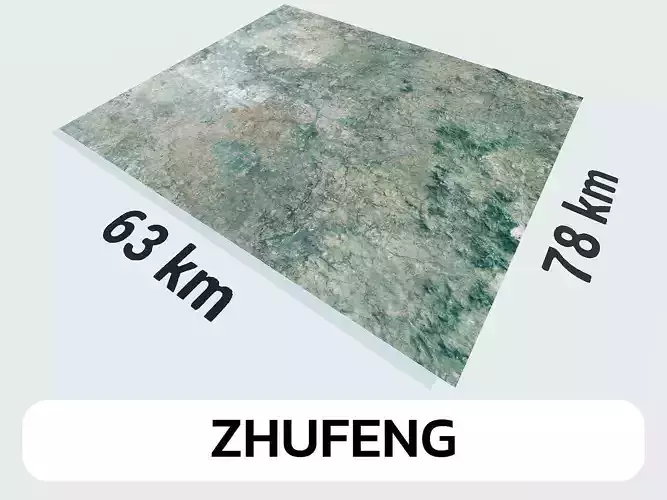 Zhufeng China City Landscape 3D Model