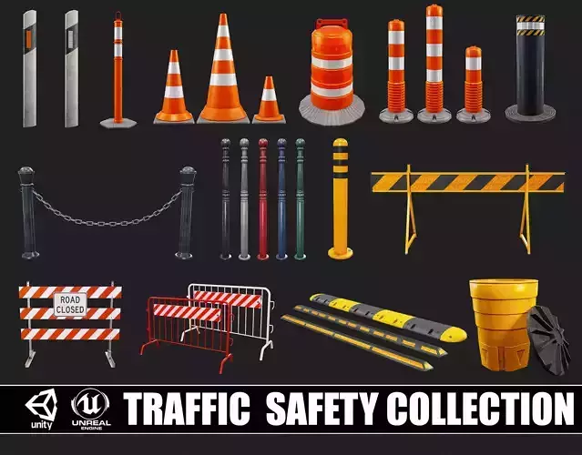 Traffic Safety 3D Model Collection