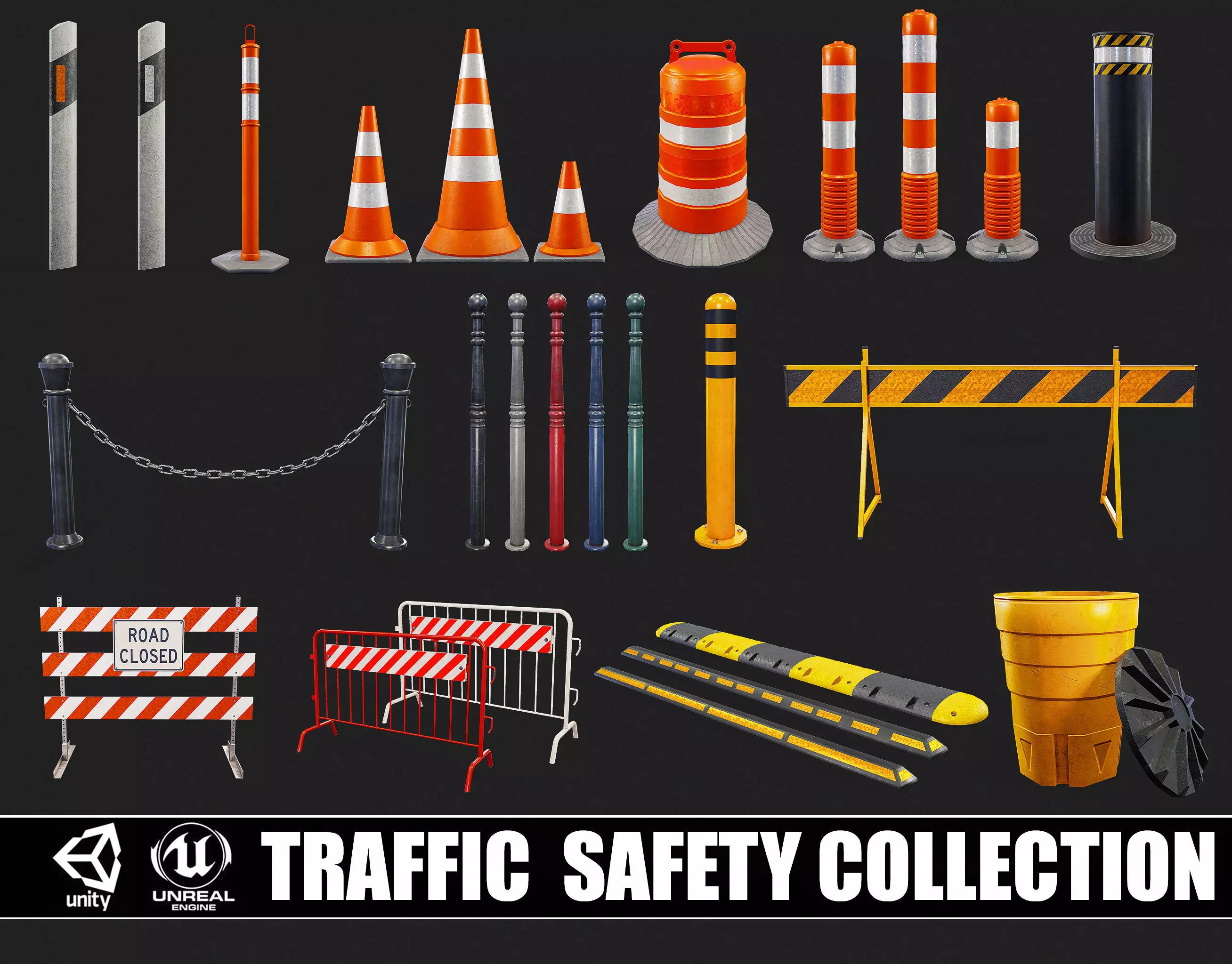 Traffic Safety 3D Model Collection_0