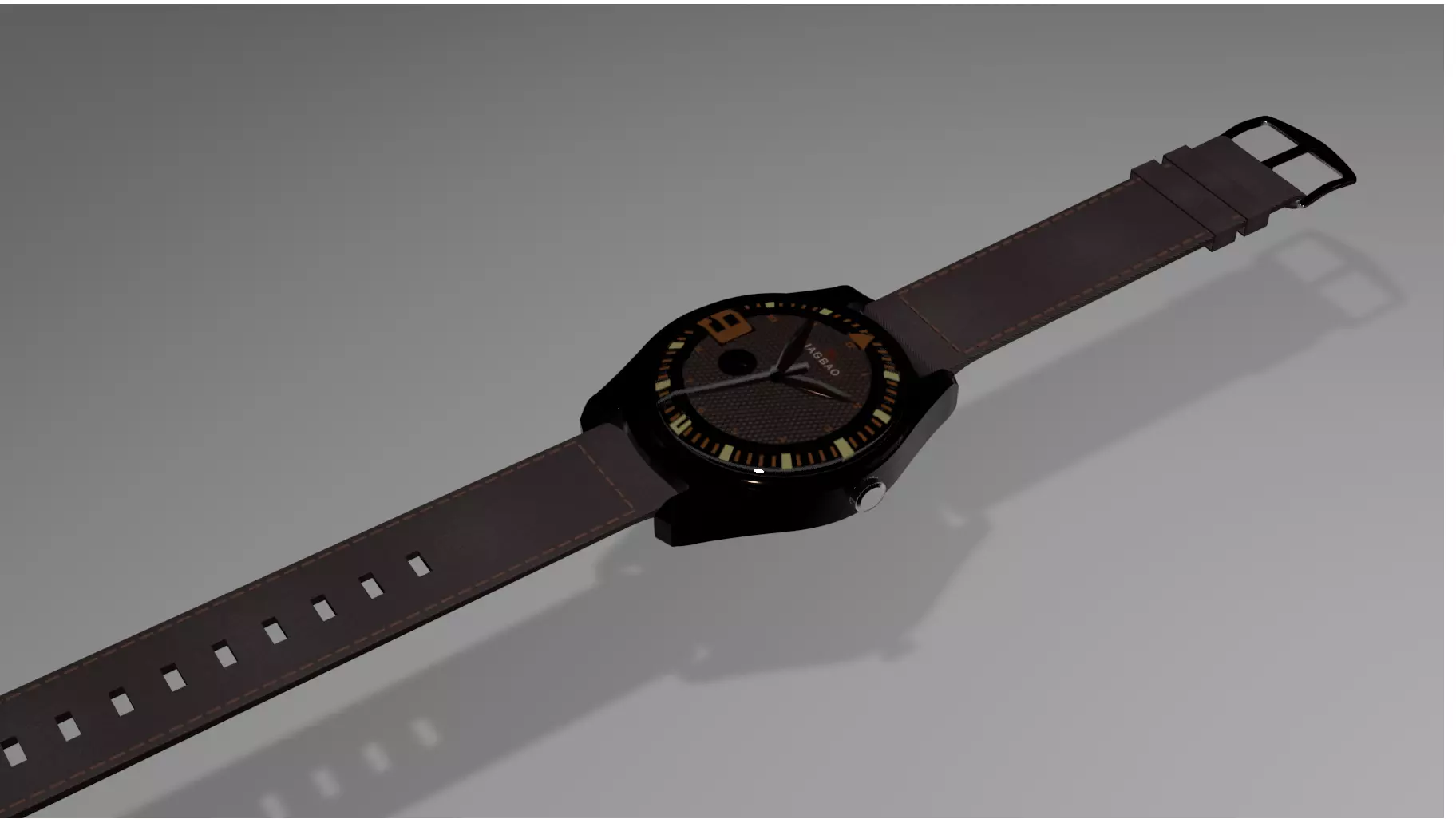 Wrist watch 3D model_0