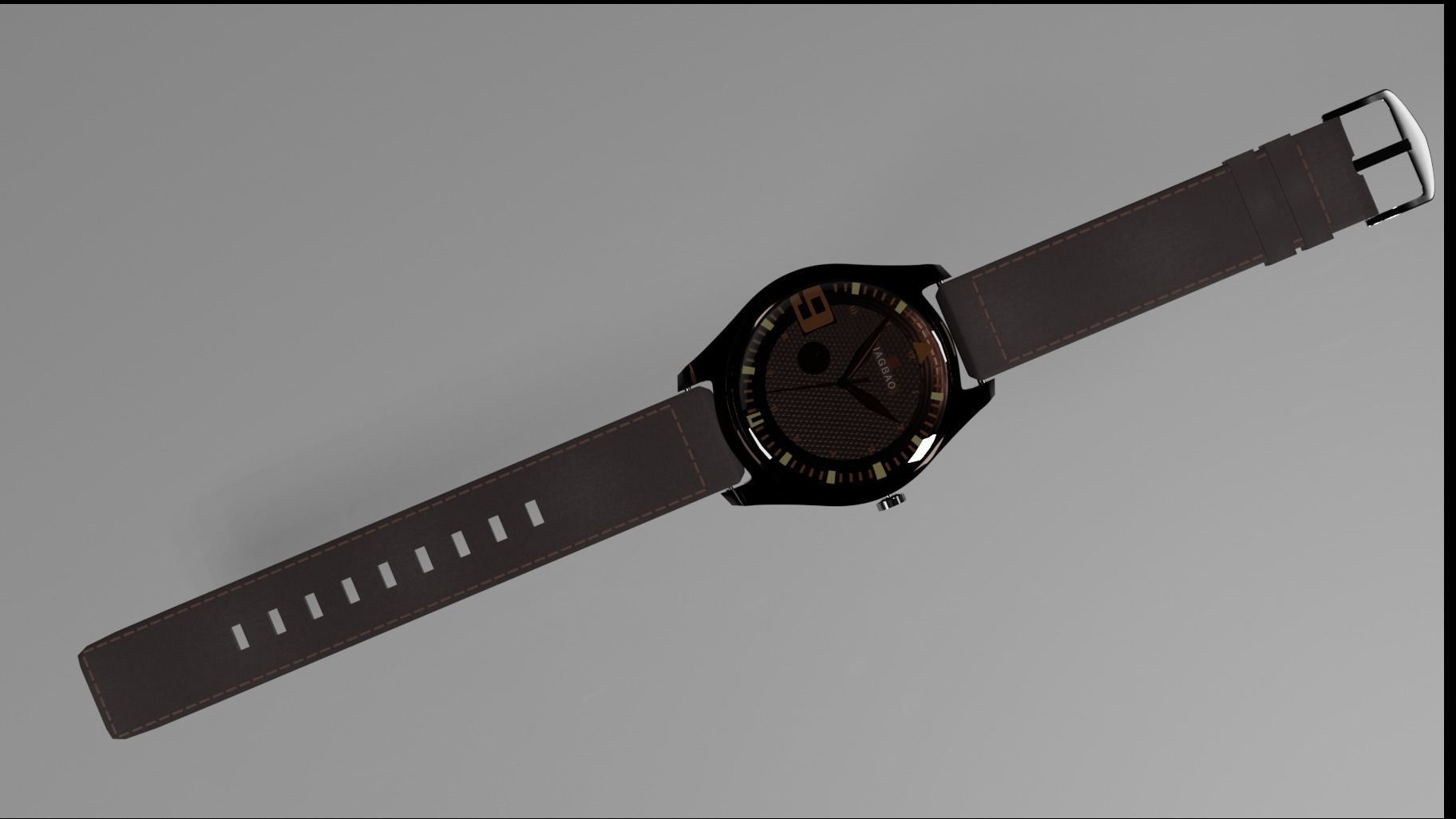 Wrist watch 3D model_3