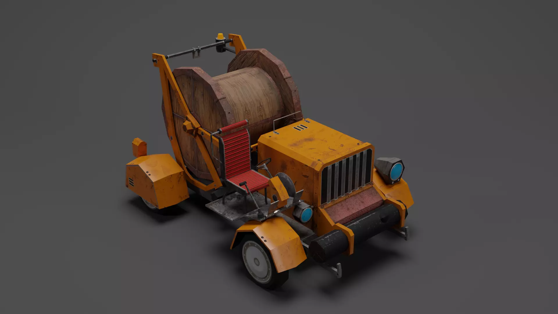 cable laying Low Low-poly 3D model_0