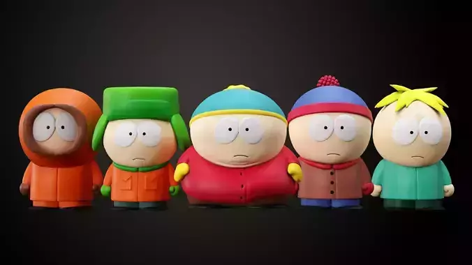 South Park Bus Stop Models 3D print model