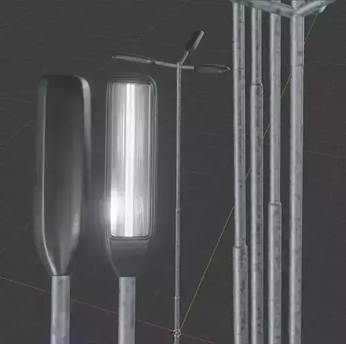 Street Light 3 Galvanized F3 M1 K0 7000 mm