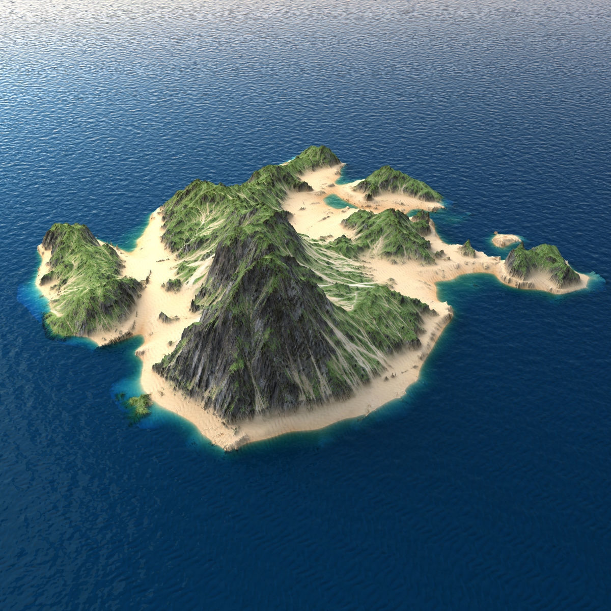 Tropical Island Collection 2 Low-poly 3D model_11