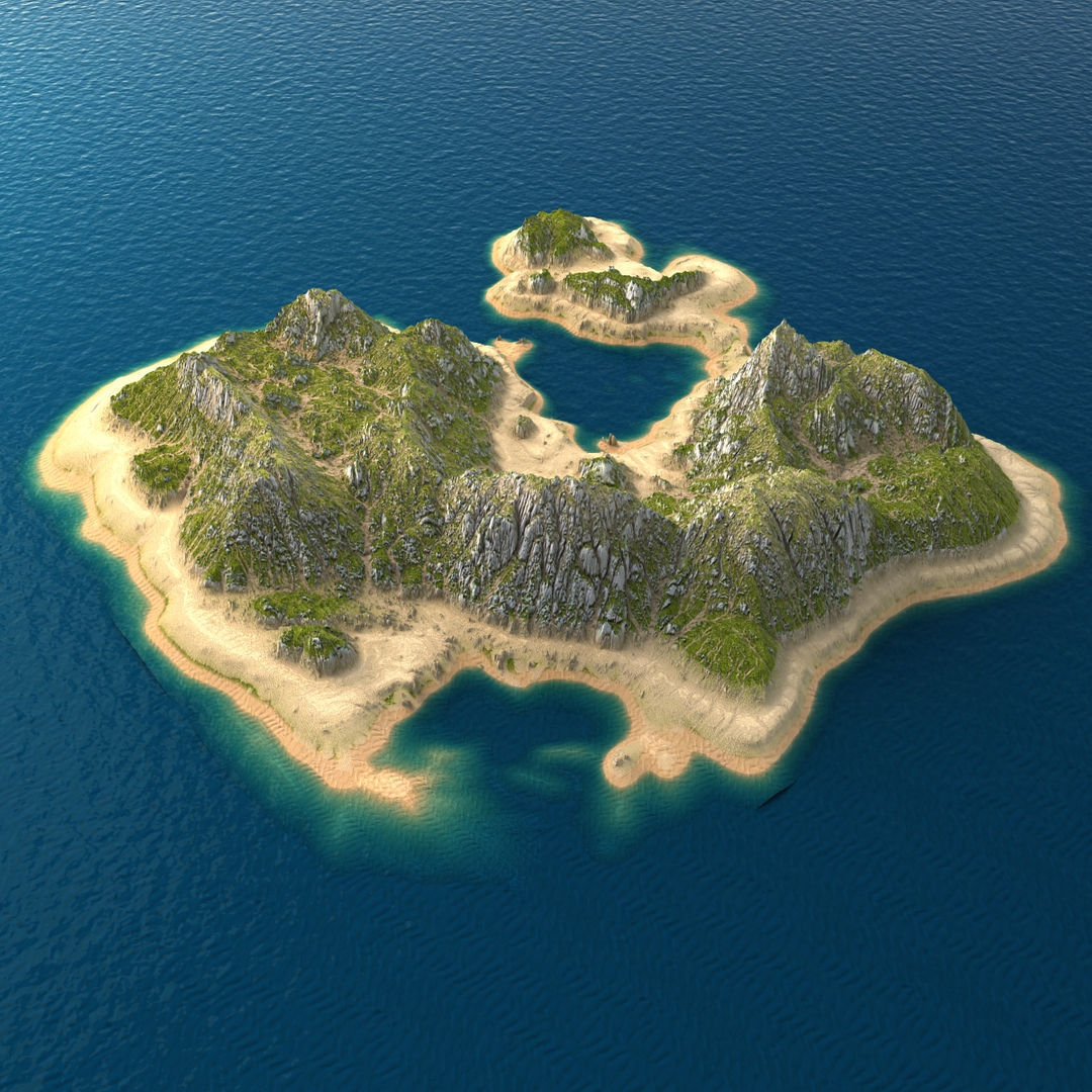 Tropical Island Collection 2 Low-poly 3D model_1